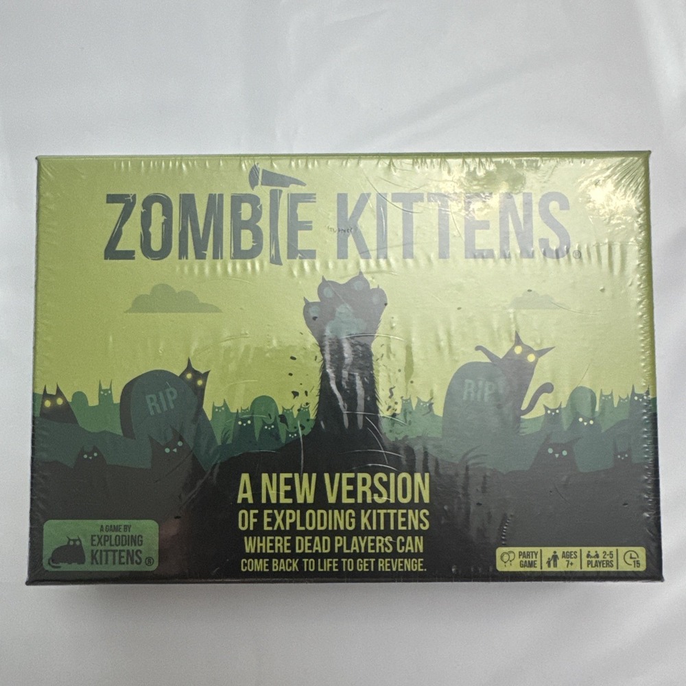 *NEW IN BOX* Zombie Kittens Card Game by Exploding Kittens, Ages 7+, Family Game